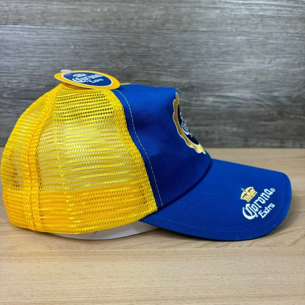 Corona Hat Cap Snapback Blue‎ Beer Trucker One Size Adjustable NWT